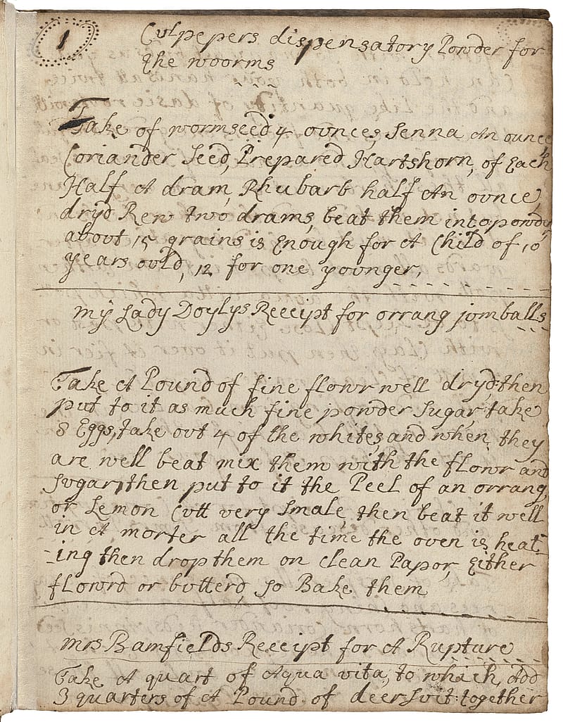 Page from an old notebook with lines of neat handwriting in ink.